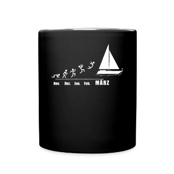 Segler Segelboot Segelschiffe Segelyacht - Tasse einfarbig - Schwarz - Vorne