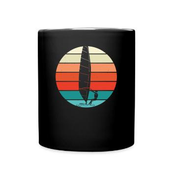 Windsurfer Vintage - Tasse einfarbig - Schwarz - Vorne
