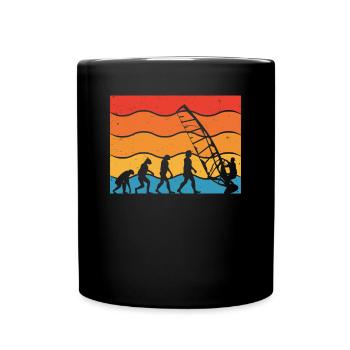 Évolution de la planche à voile - Mug uni - noir - Devant