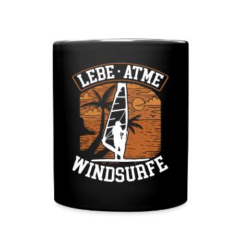 Live Breath Windsurfing - Mug uni - noir - Devant