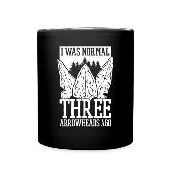 I Was Normal Three Arrowheads Ago Hunting Tips - Full Colour Mug - black - Front