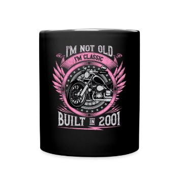 I'm Classic Built 2001 Motorcycle 22nd Birthday - Full Colour Mug - black - Front