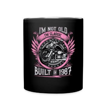 I'm Classic Built 1987 Motorcycle 36th Birthday - Tasse einfarbig - Schwarz - Vorne