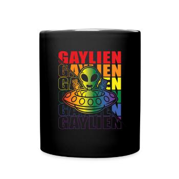 Gender Lesben, Schwule, Trans, Queer Regenbogen - Tasse einfarbig - Schwarz - Vorne