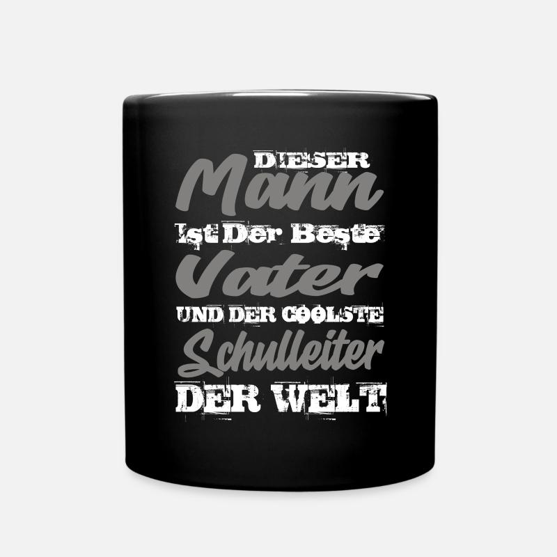 Vater und Schulleiter - Tasse einfarbig - Schwarz