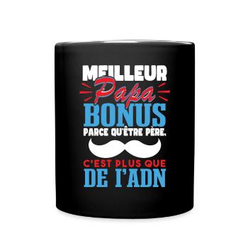 Meilleur Papa Bonus Fête Des Pères Drôle - Mug uni - noir - Devant