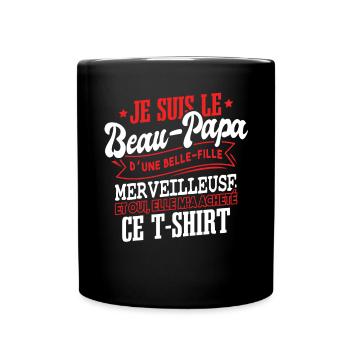 Drôle Fête Des Pères Beau-Papa - Mug uni - noir - Devant