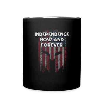 L’indépendance maintenant et pour toujours 4 juillet américain - Mug uni - noir - Devant