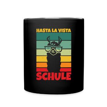 Schule Geschafft Schulabsolvent Schulabgänger - Tasse einfarbig - Schwarz - Vorne