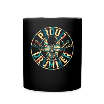 Proud Drummer - Drum Player Drum Musician Proud Dr - Tasse einfarbig - Schwarz - Vorne