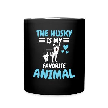 Favorite Animal Dogs Animal Funny Gift Husky - Full Colour Mug - black - Front