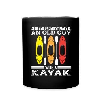 Never underestimate an old man wirth a - Full Colour Mug - black - Front