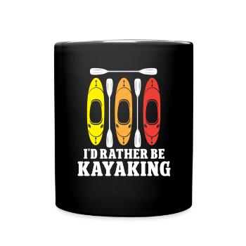 Je préfère faire du kayak - Mug uni - noir - Devant