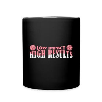 Gym Training Design for Low Impact Workout - Full Colour Mug - black - Front