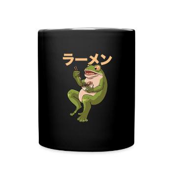 La grenouille crapaud mange la conception de soupe ramen pour un - Mug uni - noir - Devant