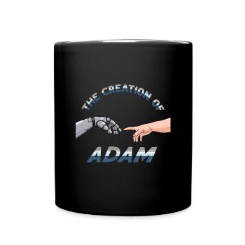 La création d’Adam robot design pour un - Mug uni - noir - Devant