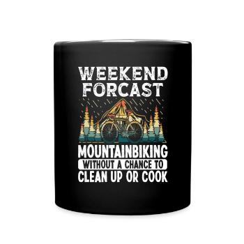 Mountain Bike without a chance to cook - Full Colour Mug - black - Front