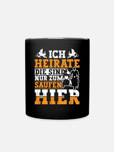 Ich Heirate Junggesellenabschied - Tasse einfarbig - Schwarz