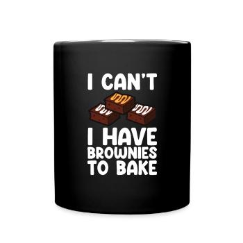 Brownies Bake Schokolade Brownie Baker - Tasse einfarbig - Schwarz - Vorne