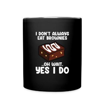 Brownies Bake Schokolade Brownie Baker - Tasse einfarbig - Schwarz - Vorne