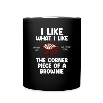 Brownies Bake Schokolade Brownie Baker - Tasse einfarbig - Schwarz - Vorne
