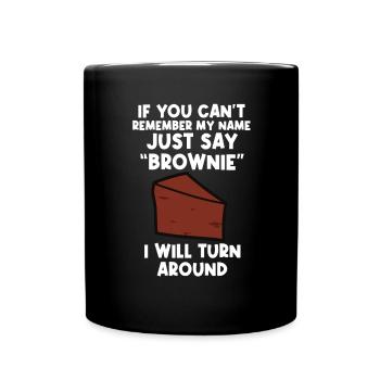 Brownies Bake Schokolade Brownie Baker - Tasse einfarbig - Schwarz - Vorne