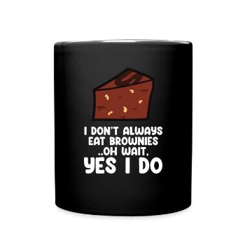 Brownie Food Bake Funny Brownies Lover Baker - Full Colour Mug - black - Front