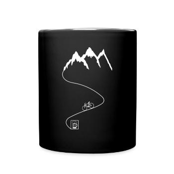Montagnes Bière Gravel Vélo de route Cycliste Cycliste - Mug uni - noir - Devant