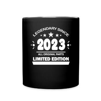 2023 - Jahrgang 2023 - Baujahr 2023 - Tasse einfarbig - Schwarz - Vorne