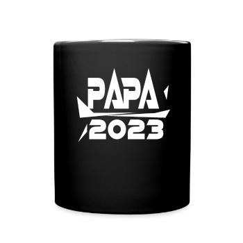 Vater 2023 - Papa 2023 Geschenk - Tasse einfarbig - Schwarz - Vorne