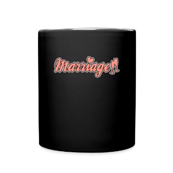 Marriage wedding lettering - Full Colour Mug - black - Front