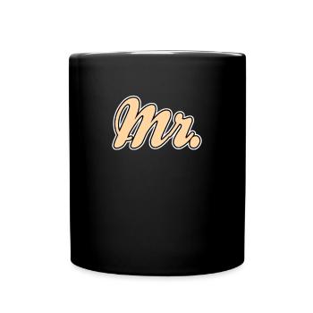 Mr Mrs Teamshirt - Tasse einfarbig - Schwarz - Vorne