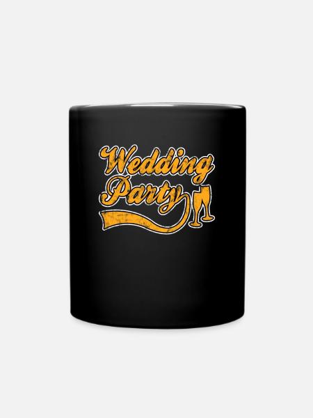 Hochzeitsfeier - Tasse einfarbig - Schwarz