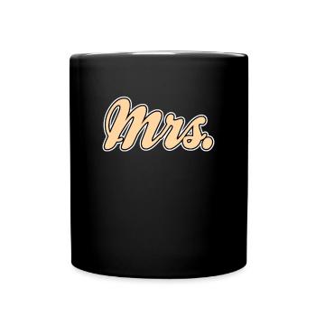 Mr Mrs Teamshirt - Tasse einfarbig - Schwarz - Vorne