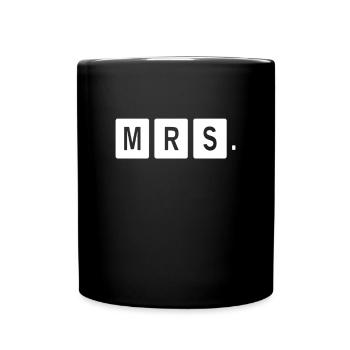Mr Mrs Teamshirt - Tasse einfarbig - Schwarz - Vorne