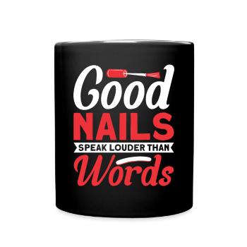 Nail Polish Nail Design Manicure Nail Studio Nails - Full Colour Mug - black - Front