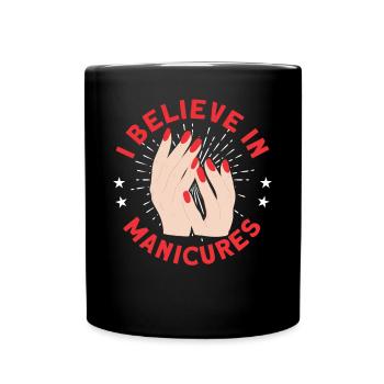 Nail Polish Nail Design Manicure Nail Studio Nails - Full Colour Mug - black - Front
