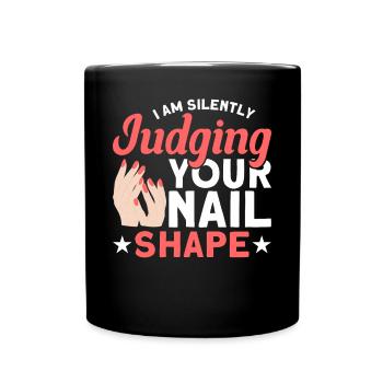 Nail Polish Nail Design Manicure Nail Studio Nails - Full Colour Mug - black - Front
