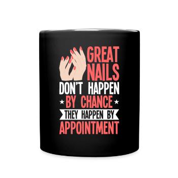 Nail Polish Nail Design Manicure Nail Studio Nails - Full Colour Mug - black - Front