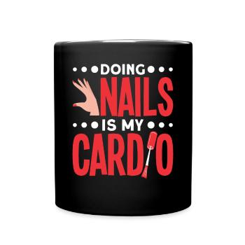 Nail Polish Nail Design Manicure Nail Studio Nails - Full Colour Mug - black - Front