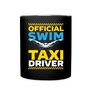 Official Swim Taxi Driver Taxi Taxicab Cab Driver - Full Colour Mug - black - Front