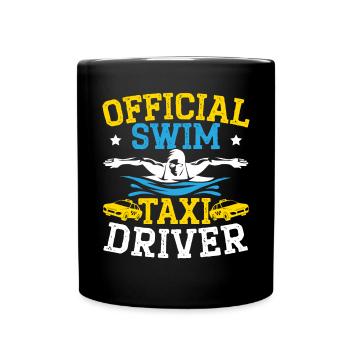 Official Swim Taxi Driver Taxi Taxicab Cab Driver - Full Colour Mug - black - Front