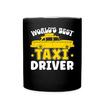 World's Best Taxi Driver Taxicab Cab Driver Cabbie - Full Colour Mug - black - Front
