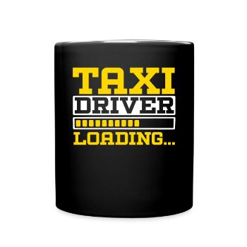 Taxi Driver Loading Taxicab Cab Driver Cabbie - Full Colour Mug - black - Front