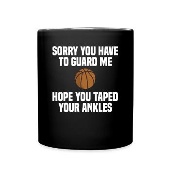 Basketball Tall Player Sports - Tasse einfarbig - Schwarz - Vorne