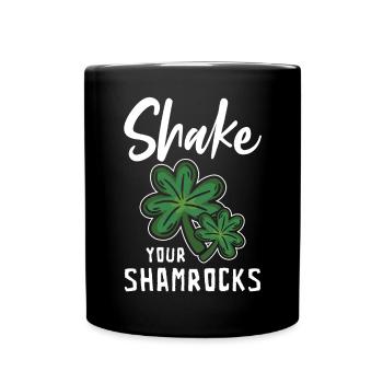 Lustige Irische Saint Patricks Day Shake Your - Tasse einfarbig - Schwarz - Vorne
