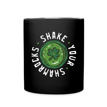 Lustige Irische Saint Patricks Day Shake Your - Tasse einfarbig - Schwarz - Vorne