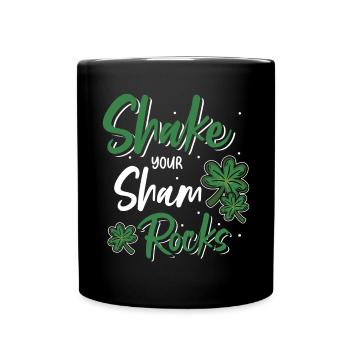 Lustige Irische Saint Patricks Day Shake Your - Tasse einfarbig - Schwarz - Vorne