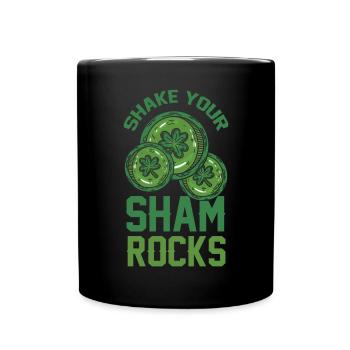 Lustige Irische Saint Patricks Day Shake Your - Tasse einfarbig - Schwarz - Vorne