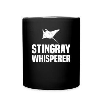Stachelrochen Mantarochen Ozean - Tasse einfarbig - Schwarz - Vorne